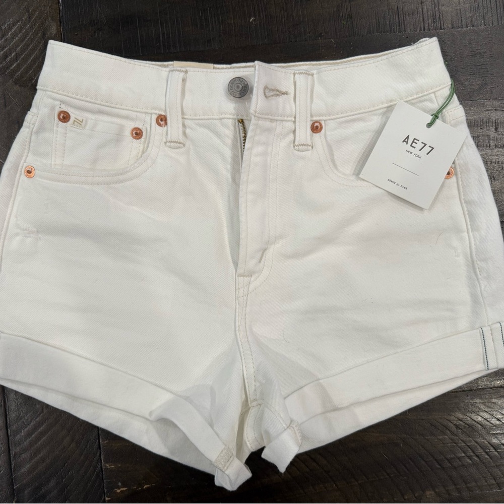 American Eagle Outfitters Bright White Jean Shorts